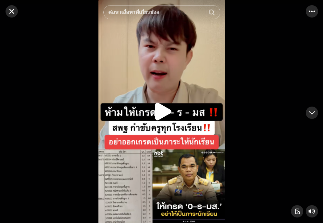 สพฐ. กำชับโรงเรียนห้ามให้เกรด ศูนย์-ร-มส. เป็นภาระนักเรียน